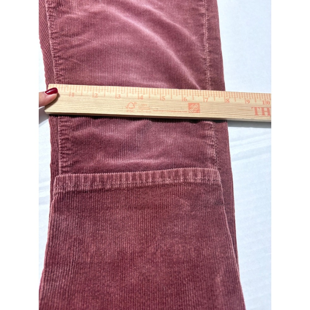 Pilcro Burgundy Rose Corduroy Slim Boyfriend Crop Mid Rise Stretchy 27 - Picture 11 of 15